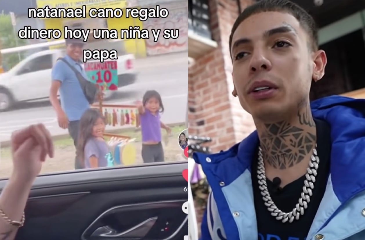 Cuando la niña recibe el dinero, corre sumamente contenta hacia su papá y le entrega los billetes.