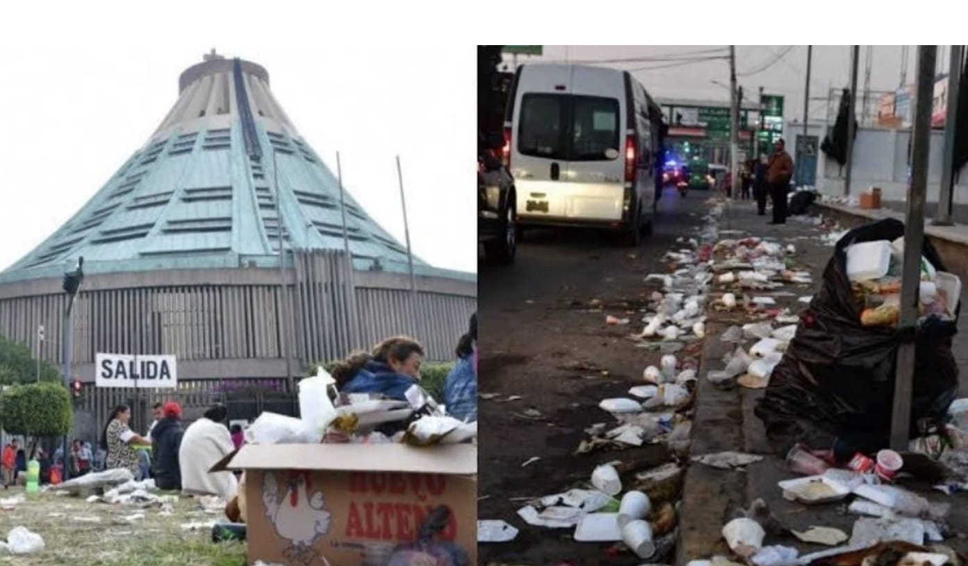 La Basílica de Guadalupe fue abarrotada por miles de peregrinos, quienes dejaron más que agradecimientos en el inmueble durante este 12 de diciembre