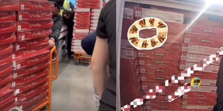 A través de videos difundidos en redes sociales se exhiben numerosas cajas de Roscas de Reyes en tarimas