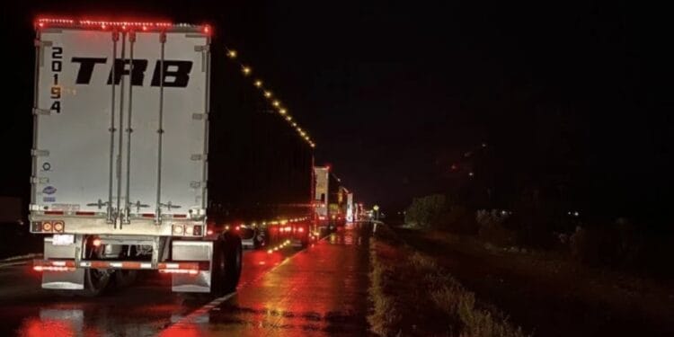 Ebrio se detiene a orinar y tráiler lo atropella