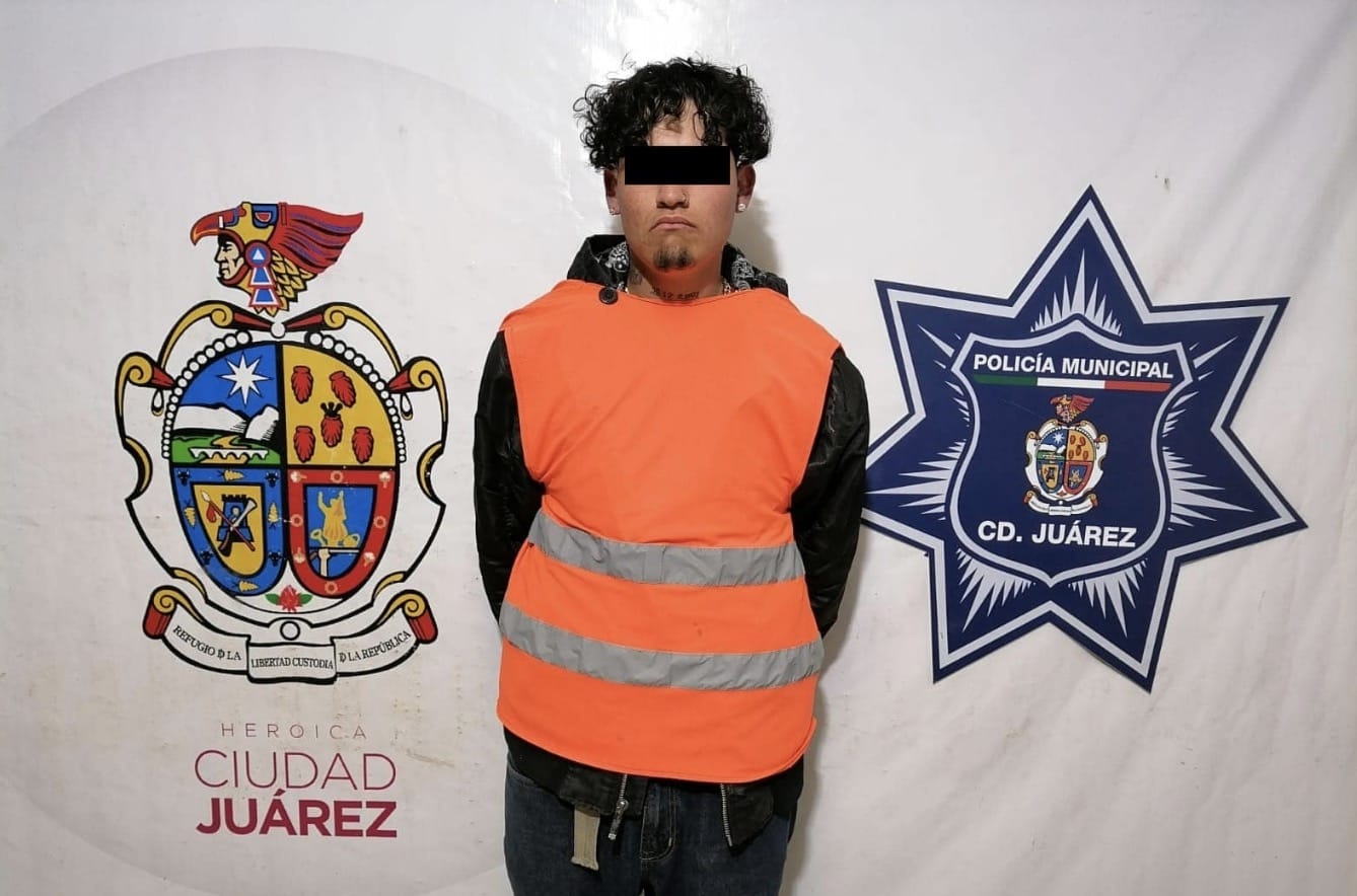 Elementos de la Secretaría de Seguridad Pública Municipal arrestaron a Kevin Giovanni U. P