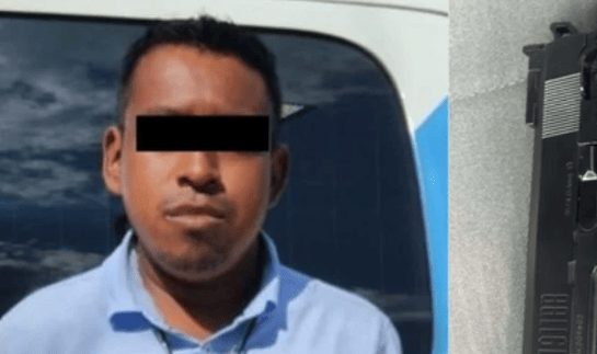 El vigilante de una empresa amenazó con un arma de fuego a un hombre al momento de este querer ingresar a su lugar de trabajo.