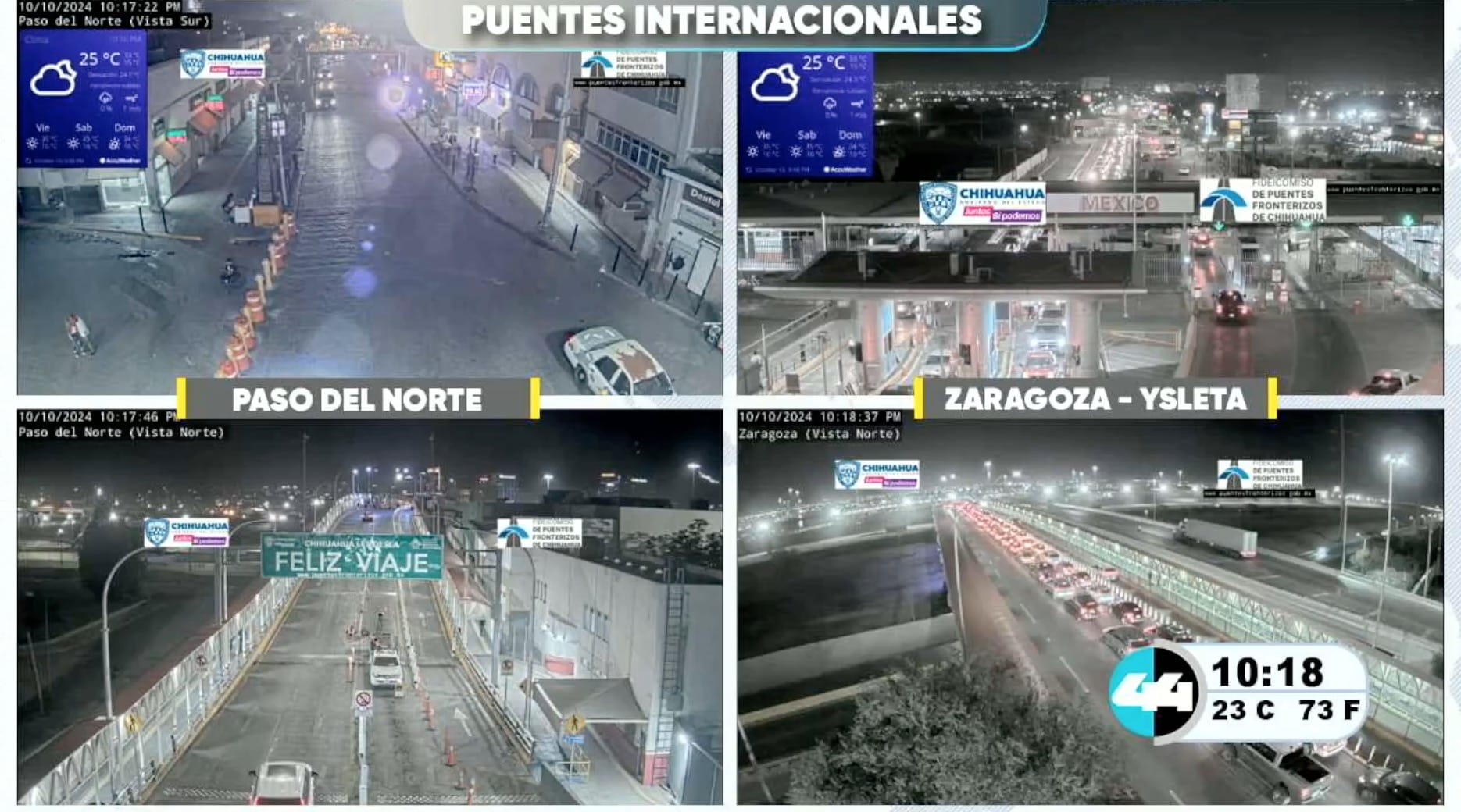 Puentes internacionales Paso del Norte Santa Fé – Zaragoza Ysleta