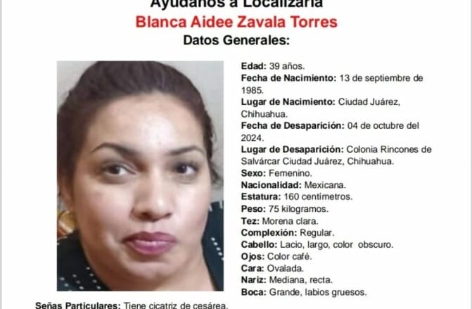 Ayudanos a localizar a Blanca Aidee; desapareció en Rincones de Salvárcar