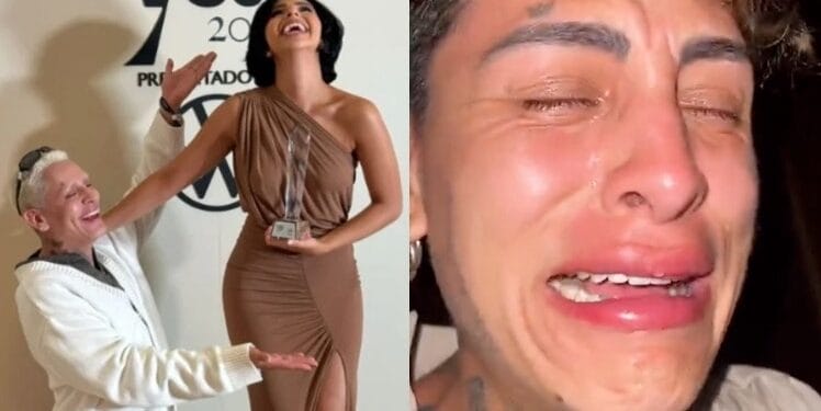 Usuarios de redes arremetieron contra el regiomontano por celebrar junto a la cantante su controversial reconocimiento.
