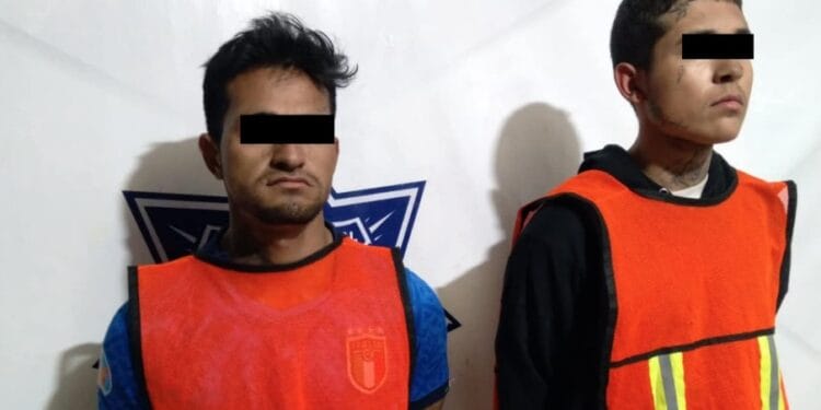 Policías municipales que realizaban labores de prevención y vigilancia en el cruce de la carretera Panamericana y calle Barranco Azul