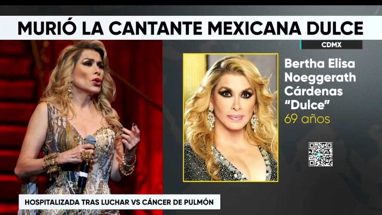 Murió la cantante mexicana Dulce