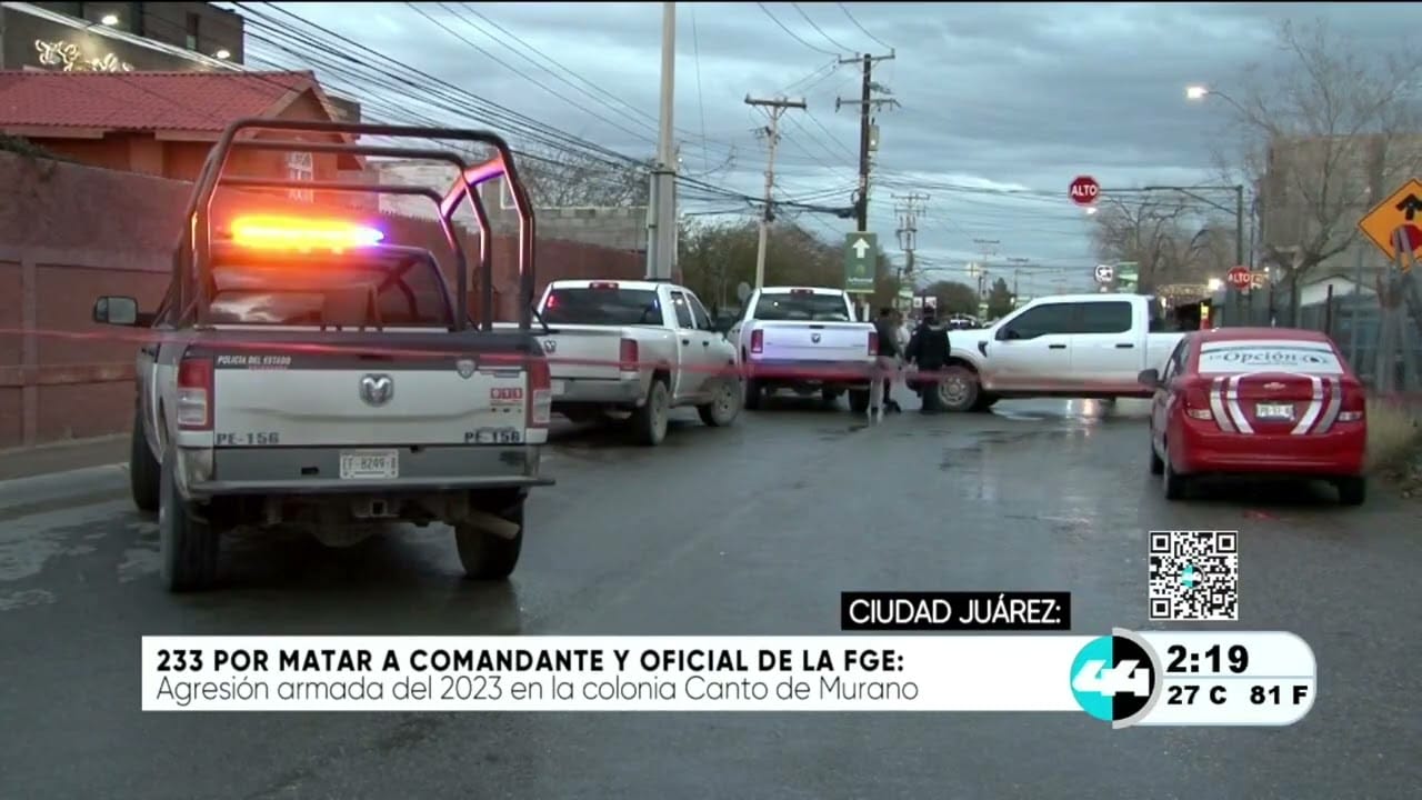 233 por matar a comandante y oficial de la FGE
