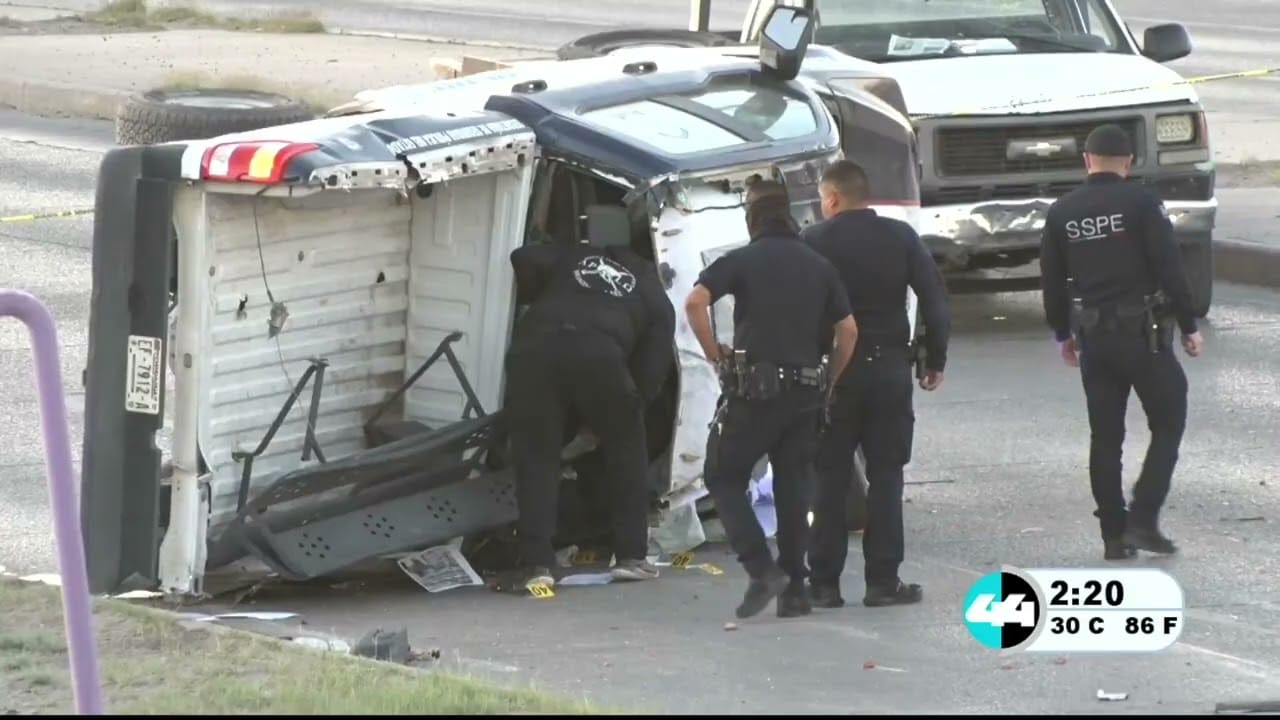 Imágenes de fatal accidente policíaco