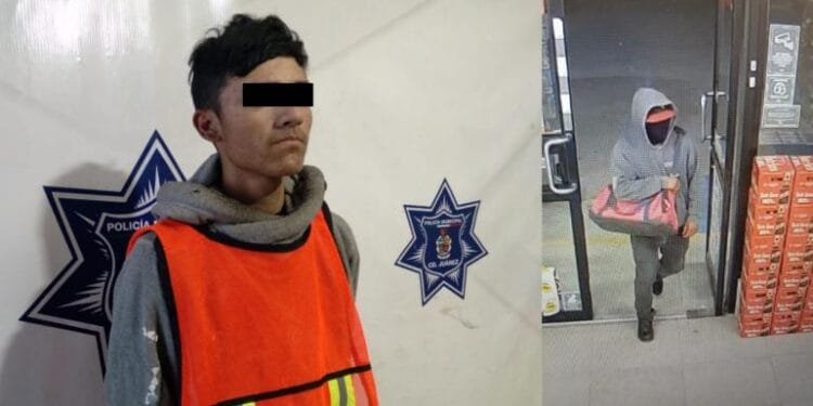 Subtítulo: Brandon Antonio A. C., de 20 años, fue capturado en la colonia Colinas del Norte con más de 140 gramos de marihuana