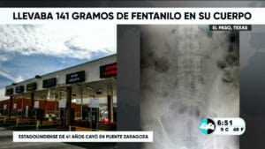 Llevaba 141 gramos de fentanilo en su cuerpo. Noticias en tiempo real