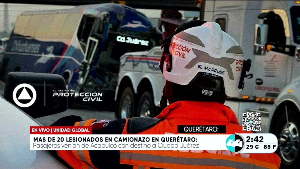 Mas de 20 lesionados en camionazo en Querétaro