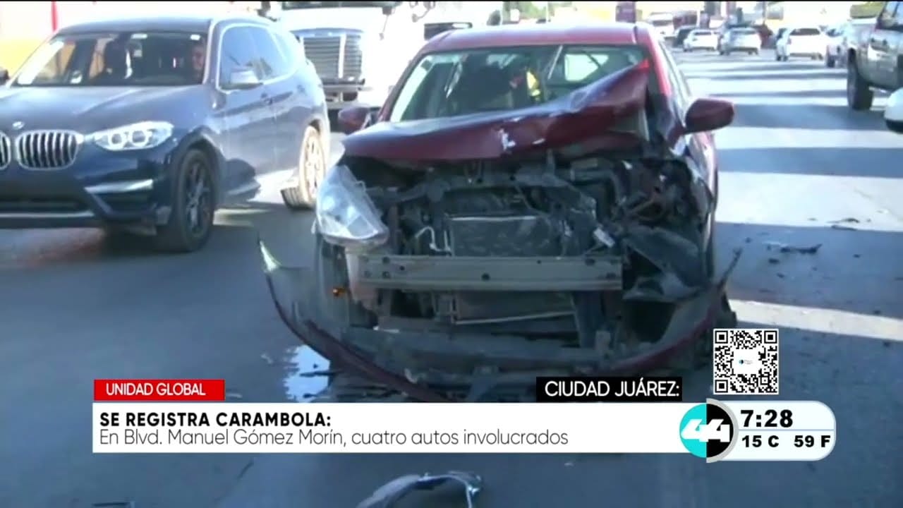 Se registra carambola