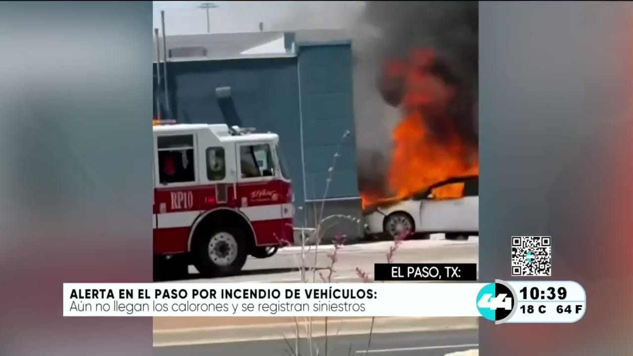 Alertan en El Paso por incendio de vehículos